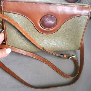 Classic Brown and Green Crossbody Bag